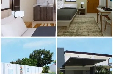 Gallery image 1: four-panel collage (two unit interiors, swimming pool, clubhouse)