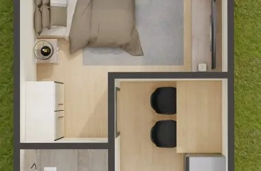 1 Bedroom render / floor plan (2313x4320); Plan tab image 1