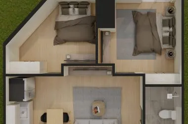 2 Bedroom floor plan (4401x4320); Plan tab image 2