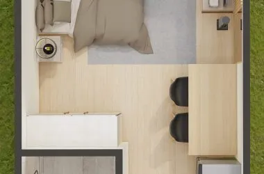 Studio type render / floor plan (2191x4320); in the Floor Plan product only, not shown in the Plan tab